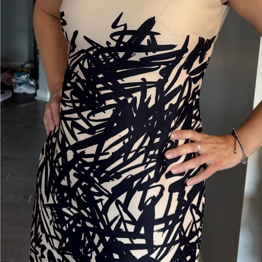 Taylor Dress in navy and Cream